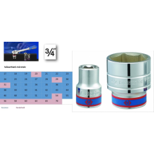  Kézi dugókulcs fej 6 lapú 3/4&quot; rövid 25 mm dugókulcs