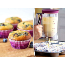  Kézi tészta adagoló gép, 900ml - gofrihoz, muffinhoz, palacsintákhoz, süteményekhez (BBV) konyhai eszköz