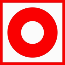  Kézi tűzjelző - műanyag, 100*100mm információs tábla, állvány