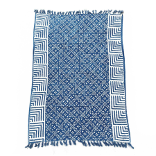 Kézműves Indigó Ágytakaró - 170x120cm - Kasba Csempék lakástextília
