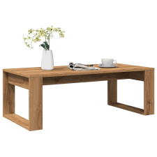 kézműves tölgy színű szerelt fa dohányzóasztal 102 x 50 x 35 cm bútor