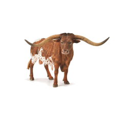Kézzel festett Taurus Texas Longhorn figura játékfigura