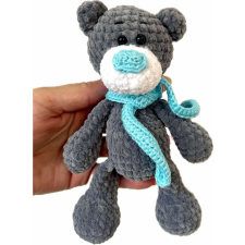 Kézzel Horgolt Zsenili Maci sállal 16 cm - Amigurumi plüssfigura
