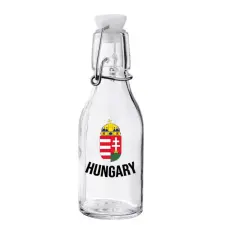  Kicsi csatos üveg, magyar címer, Hungary ajándéktárgy
