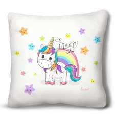  Kicsi plüss díszpárna, unikornis, szivárvány plüssfigura