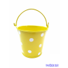  Kicsi pöttyös bádog vödör - Sárga