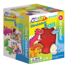 KIDART Kid Art: Dinótojás gyurma készlet 4 színű gyurmával és formákkal kreatív és készségfejlesztő