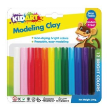 KIDART Kid Art: Színes modellező gyurma, 12 db-os gyurma