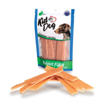KidDog A04808 jutalomfalat kutyáknak - Rabbit Fillets - 90% nyúlhús 80g jutalomfalat kutyáknak