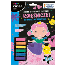 KIDEA Kreatív képkészítő pasztellkrétával - Hercegnő kreatív és készségfejlesztő