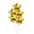 KidMania Csokor 10 csillagos fólia lufiból, Gold Baby Shower, Stars Magic, 18 hüvelykes