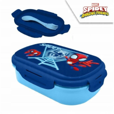 Kids Euroswan Pókember Blue Web Szendvicsdoboz + Evőeszköz Szett (SB10197) uzsonnás doboz