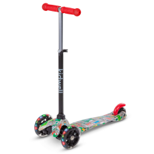 Kidwell Uno háromkerekű gyerek Roller LED kerekekkel #piros-fekete roller