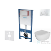 Kielle Genesis falra szerelhető WC szett, Kielle Oudee WC soft close ülőkével, Gemini II fényes króm nyomólappal 30505SS75