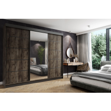 Kier Amo 250 Tolóajtós Szekrény 250cm, Szürke Hamu bútor