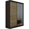 Kier Malani 138 Tolóajtós Szekrény 138cm, Grafit-Arany Tölgy