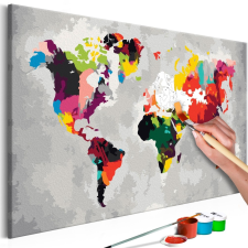 Kifestő Világtérkép, falitérkép - World Map (Bright Colours) 60x40 térkép