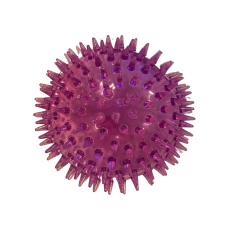  Kiharaphatatlan fogtisztító labda kutyáknak, 12 cm, lila játék kutyáknak