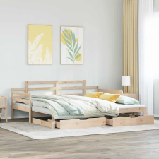  kihúzható heverő fiókokkal matrac nélkül 90 x 190 cm ágy és ágykellék
