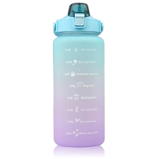 KIK KX4667 Motivációs kulacs időbeosztással, 2000 ml, kékeslila kulacs, kulacstartó