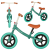 KIK Luka Trike Fix Balance gyerekbicikli, állítható, türkiz, 1,8kg, 80-108cm