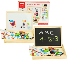 KIK Nagy multifunkcionális mágnestábla 30X23cm és 100db mágneses figura, v1 kreatív és készségfejlesztő