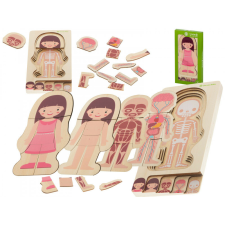 KIK OEM Fa réteges puzzle testépítő montessori lány puzzle, kirakós