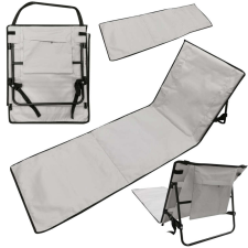 KIK OEM Strandszőnyeg nyugágy összecsukható háttámlával 150x47x48cm szürke vizes játék