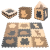KIK Szivacs puzzle 85x85x1cm #barna-fekete