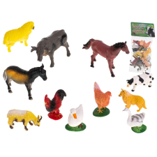 KIK Tanyasi állatok Figura készlet 12db játékfigura