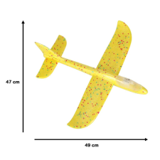 KIK Világító vitorlázórepülő, 2+6 LED, piros, 48x47cm helikopter és repülő