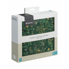 Kikkaboo kifogó muszlin 100x100cm Secret Garden zöld babatörülköző, kifogó