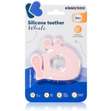 Kikkaboo Silicone Teether Whale rágóka Pink 1 db rágóka
