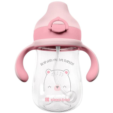 Kikkaboo Tanulópohár szilikon itatócsőrrel, 300 ml, Bear with me Pink babaétkészlet