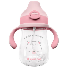  KikkaBoo Tanulópohár szilikon itatócsőrrel, 300 ml, Bear with me Pink (3801302021017) kulacs, kulacstartó