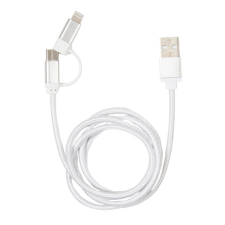 KIKKERLAND US237-SI fonott USB-C Lightning ezüst kábel kábel és adapter