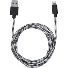KIKKERLAND USB Lightning Töltő/adat Fekete-Fehér 1.8m US113-BK-EU kábel és adapter