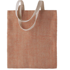 KIMOOD festett juta táska pamut fülekkel KI0226, Natural/Saffron kézitáska és bőrönd