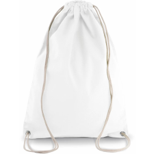 KIMOOD KI0125 pamut tornazsák-hátizsák fehér zsinórral Kimood, White-U tornazsák