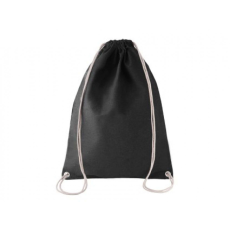 KIMOOD Uniszex hátizsák Kimood KI0125 Cotton Drawstring Backpack -Egy méret, Black