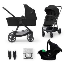 KINDERKRAFT Babakocsi kombinált 3 az 1-ben Newly Classic fekete + Mink PRO babakocsi