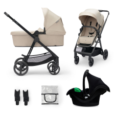 KinderKraft babakocsi többfunkciós NEWLY 3in1 MINK PRO bézs babakocsi
