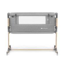 KinderKraft babaöböl Neste Grow 2in1 világosszürke-melange fa hatású kiságy, babaágy