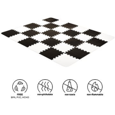 KinderKraft hab puzzle betét Luno 30x30 cm fekete-fehér 30db játszószőnyeg
