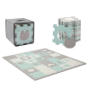 KinderKraft KINDERKRAFT Habosított puzzle alátét Luno Shapes 185 x 165 cm Mentol, 30db, Prémium