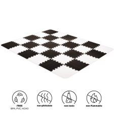 KinderKraft Luno Habszivacs puzzle szőnyeg 150x180cm, 30db, Black játszószőnyeg