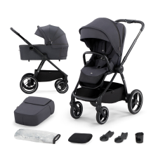 KinderKraft Nea prémium 2in1 kombinált babakocsi kiegészítőkkel, Deep Grey (INGYENES SZÁLLÍTÁS!) babakocsi