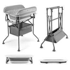 KINDERKRAFT Pelenkázó asztal káddal Bubbly Grey pelenkázó