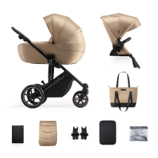 KinderKraft Prime 2 prémium 2in1 kombinált babakocsi, Beige (INGYENES SZÁLLÍTÁS!) babakocsi