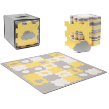 KinderKraft Select habszivacs puzzle szőnyeg Luno 185 × 165 cm Yellow 30 db puzzle, kirakós